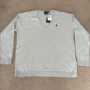 Polo Ralph Lauren Gray V-Neck Sweater